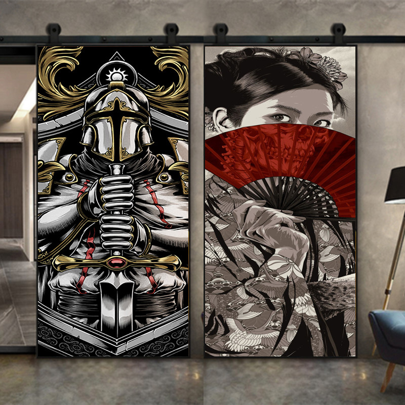 Japanese-style storefront mall KTV bar door sticker whole self-adhesive waterproof anime wall stickers mural decorative painting