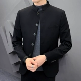 Комплект, пиджак классического кроя для отдыха, облегающий крой, китайский стиль