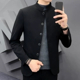 Комплект, пиджак классического кроя для отдыха, облегающий крой, китайский стиль