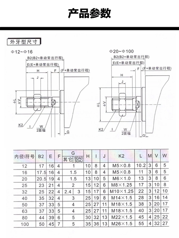 Bộ chuyển đổi xi lanh mỏng SDA Bộ chuyển đổi ren trong sang bộ chuyển đổi ren ngoài Bộ chuyển đổi ren ngoài kép xy lanh điện smc xy lanh khí nén 1 chiều