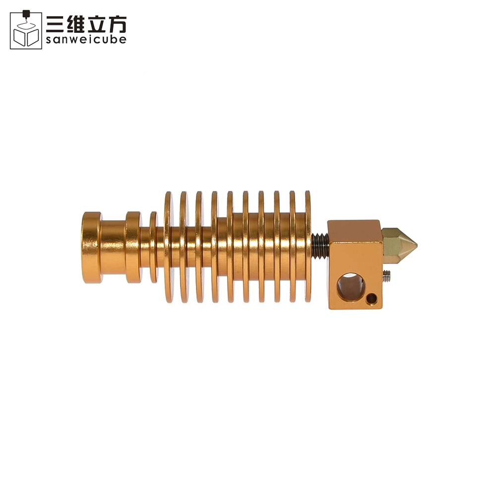 Phụ kiện máy in 3D Đầu phun E3D V5 đầu đùn vàng 1.75 0.4 đầu nóng từ xa đầu in - Phụ kiện máy in