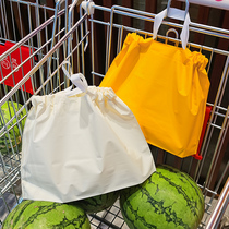 Takeaway bag plastic wrap custom printed LOGO catering drawstring shopping handbag clothing store bag gift