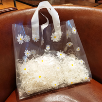 Small Daisy clothing bag fresh handbag Net red plastic ins gift bag transparent packaging good custom shopping