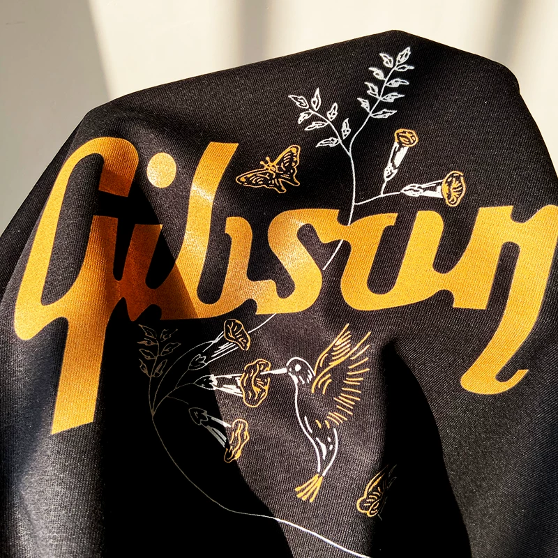 Футболка Gibson Hummingbird SHIRRT Gypson Human Bird Guitar T-shirt с коротким рукавом