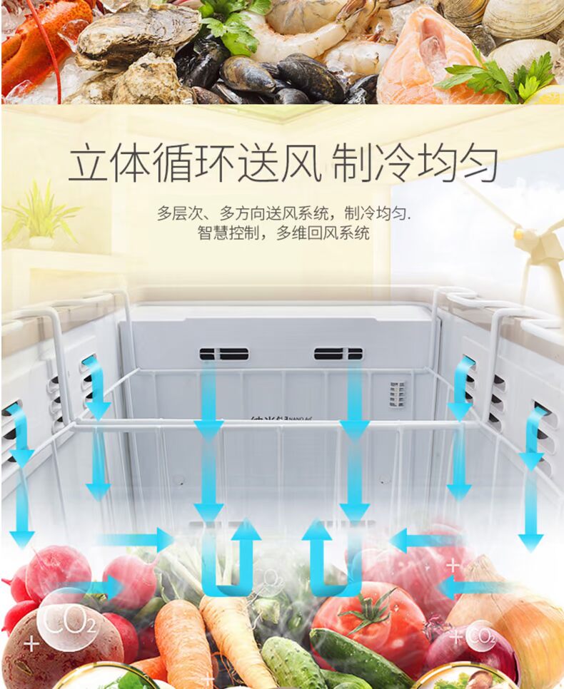 Aucma / Aucma BC / BD-122WD Máy làm lạnh không sương giá lạnh điều khiển nhiệt độ máy tính hộ gia đình Tủ đông nhỏ tiết kiệm năng lượng - Tủ đông tủ đông trữ sữa 50l
