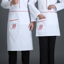 Chef apron mens special half-length waist restaurant restaurant canteen kitchen semi-short apron custom logo printing