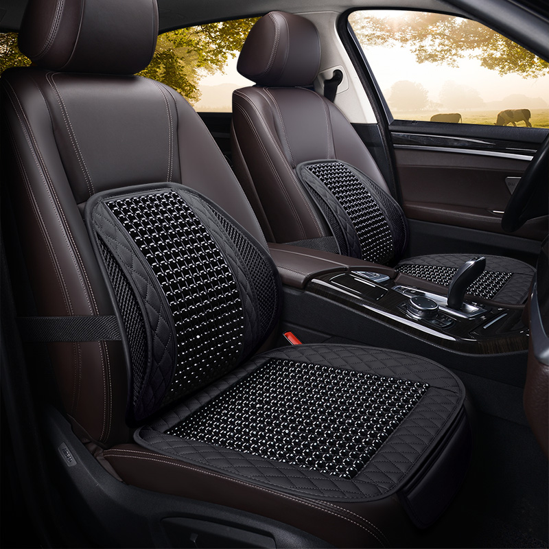 Car seat cushion summer cool pad Wooden beads monolithic summer breathable truck seat cushion mat car with a monolithic ventilated car mat