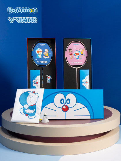 VICTOR威克多胜利羽毛球拍2025哆啦A梦联名系列双拍礼盒DRM-SET