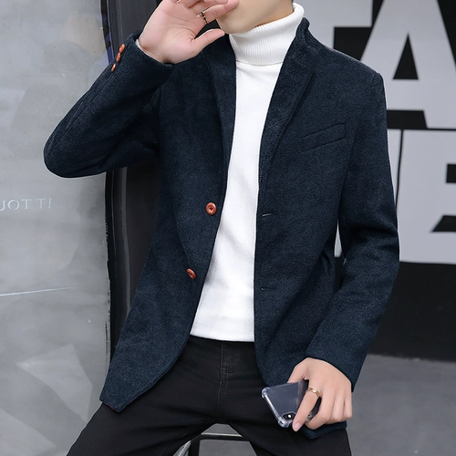 Демисезонная куртка, трендовое длинное термобелье, пальто для отдыха, увеличенная толщина, в корейском стиле, облегающий крой, средней длины