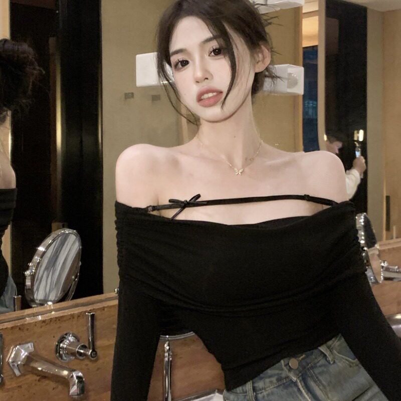 FAIRY MAJE - SHOULD T - shirt in spring new menial sexually exposed kleptos shortcut coat