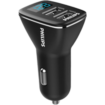 Philips car charger one for two dual USB cigarette lighter smart fast charging car charger 12V 24V universal