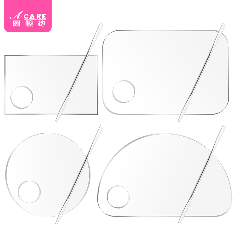 Makeup palette Acrylic color palette with stick Makeup artist with liquid foundation Acrylic nail palette