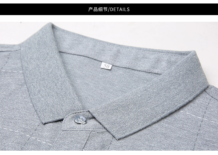 Mùa hè 2020 mới Qi Armani kinh doanh áo thun ngắn tay nam trẻ trung và áo thun mỏng trung niên - Áo phông ngắn