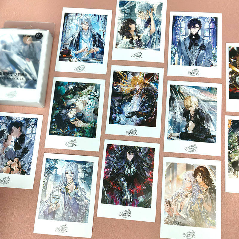 The traveler in time and space, LOMO card, Ain Lu Chen, Luo Xia Si LAN, Ye Xuan, Polaroid photo card, student gift