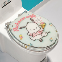 Sanrio cartoon resin toilet seat universal toilet seat household slow-down silent solid thickened old-fashioned toilet seat