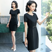 Gold store jewelry store overalls dress summer new high-end hotel front desk tooling uniform temperament goddess Fan