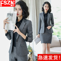 Autumn and winter New Fashion beautician uniform suit suit suit slim professional wear jewelry store hotel front desk work clothes
