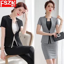 Beauty salon beautician uniform set hotel waiter work clothes female summer new professional dress dress temperament