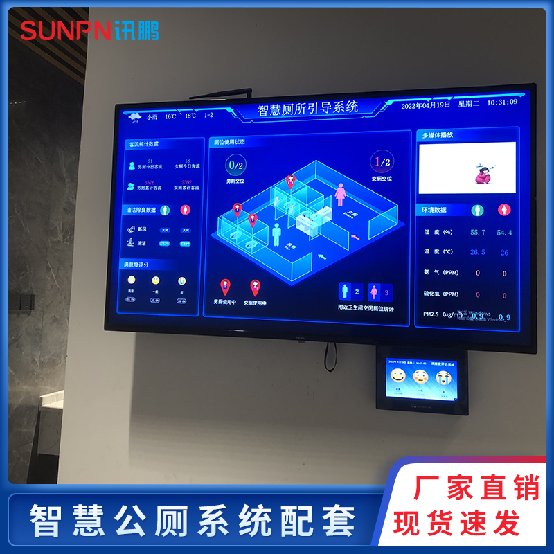 Smart toilets are unmanned status signs toilets public toilets guide display system to cut off the remaining squatting positions