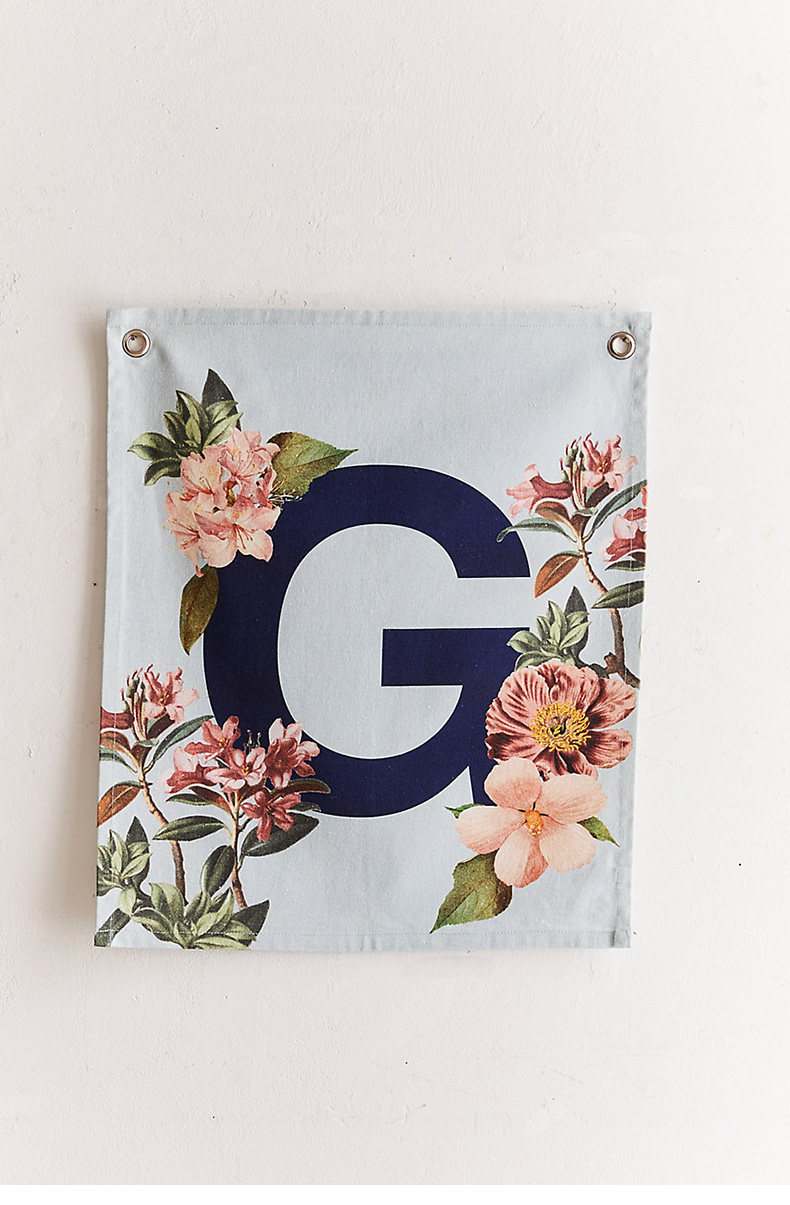 Dành riêng hoa monogram canvas bông dệt tấm thảm tấm thảm mới Urban Outfitters - Tapestry thảm treo tường 2m	