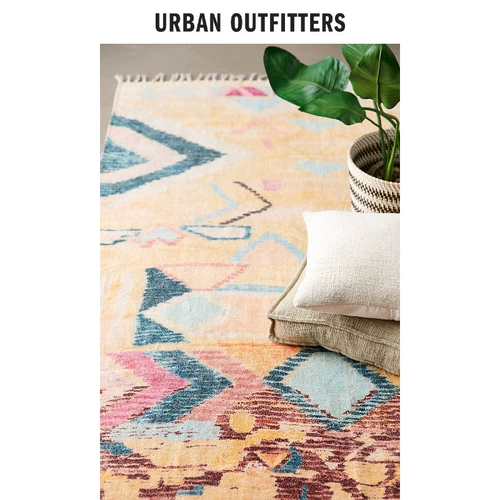Геометрическая текстура печать Soverell Carpet Urban Outfitters Аннотация свежий контрастный цвет мягкий и удобный ковер