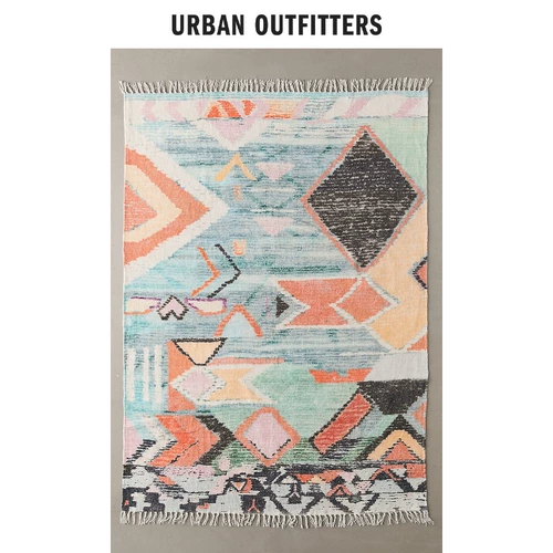 Геометрическая текстура печать Soverell Carpet Urban Outfitters Аннотация свежий контрастный цвет мягкий и удобный ковер