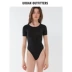 Ra khỏi dưới Halter Sexy Skinny tay áo ngắn đồ lót đan ngắn tay áo một mảnh UO - Một mảnh bộ đồ lót 1 mảnh mùa thu Một mảnh