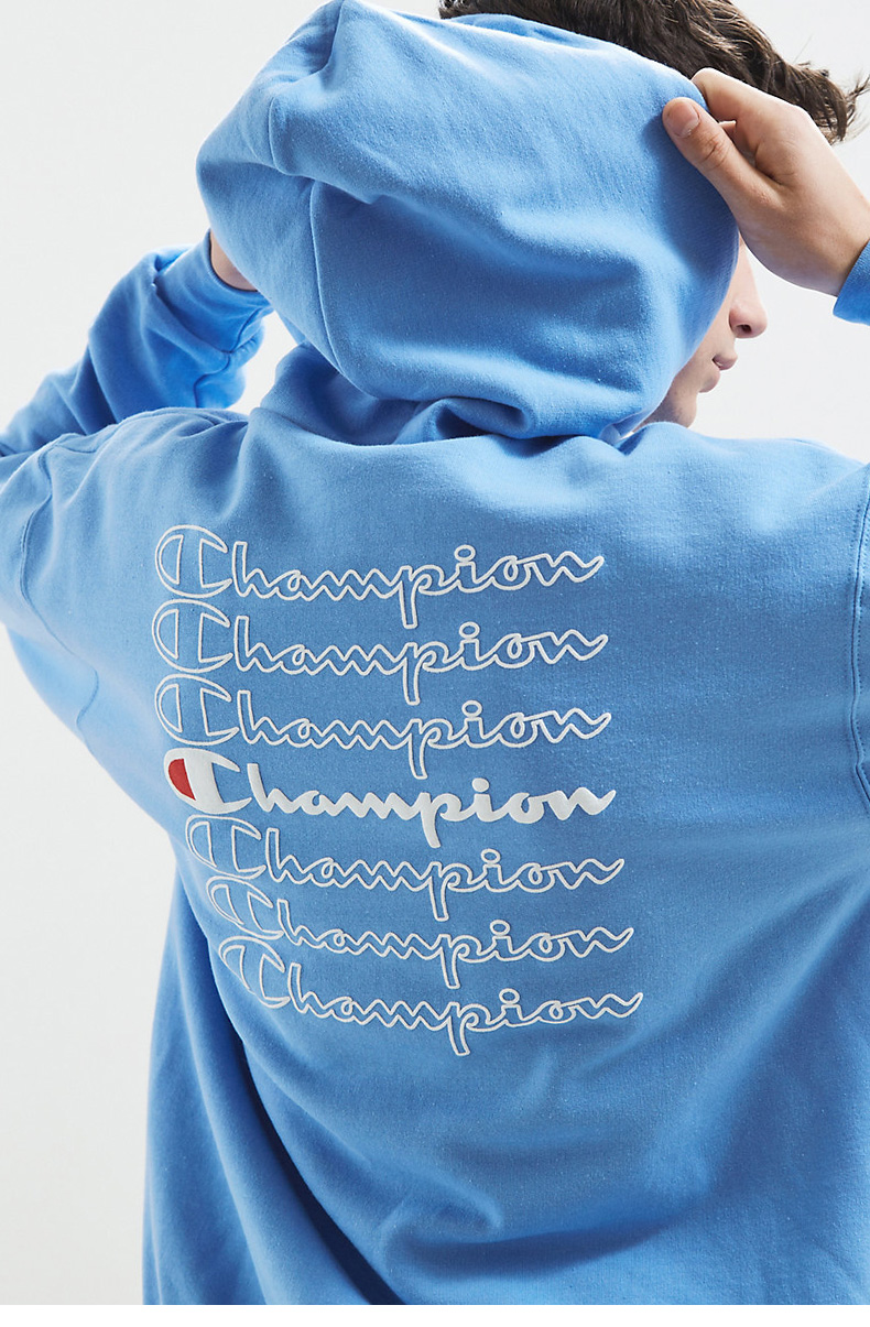 Champion Champion thêu trùm đầu áo len cao cổ của nam giới thể thao Hoodie UrbanOutfitters độc quyền