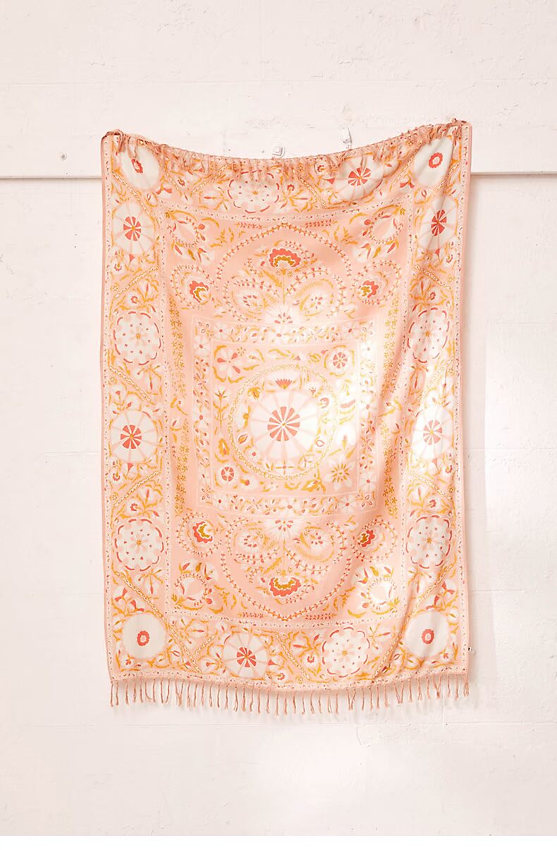Urban Outfitters tường tấm thảm bohemian treo tua trang trí in hoa hình chữ nhật - Tapestry thảm treo tường trang trí phòng ngủ