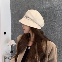 Pregnant women beret womens spring autumn and winter Korean style versatile hat for pregnant women discharged from hospital showing face small trend small brim hat