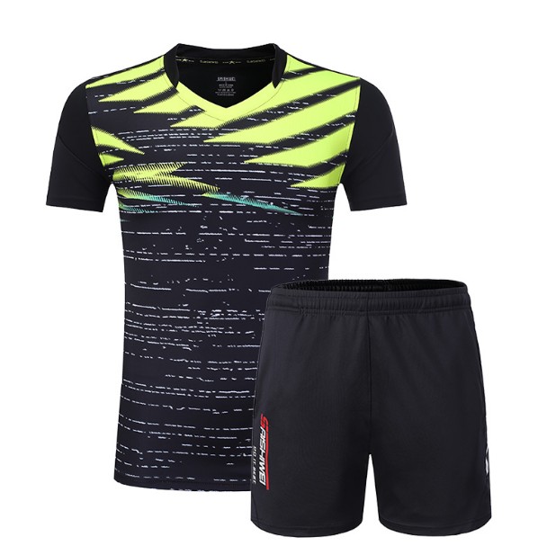 V-neck round neck ball suit suit men and women couples short-sleeved quick-drying sports competition uniform team uniform printing table tennis uniform