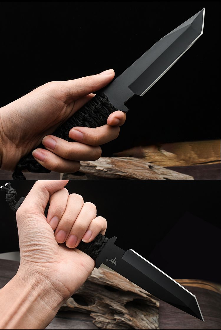 Wolverine Dao ngoài trời Dao bỏ túi quân đội Dao có cạnh Dao cầm tay sắc bén Độ cứng cao Dao thẳng Trường sống còn dao quân sự - Công cụ Knift / công cụ đa mục đích