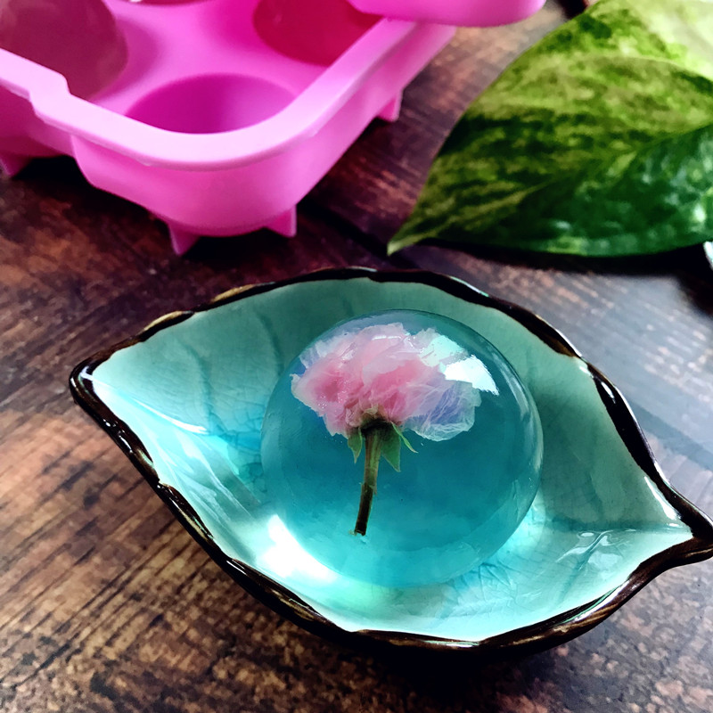 Thực phẩm lớp silicone khuôn hình cầu tròn băng khúc côn cầu puck tròn khối băng hộp bánh bao thạch sô cô la - Tự làm khuôn nướng khuôn bánh trung thu rau câu