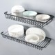 Space aluminum drain dishes storage rack wall -mounted kitchen shelf supplies