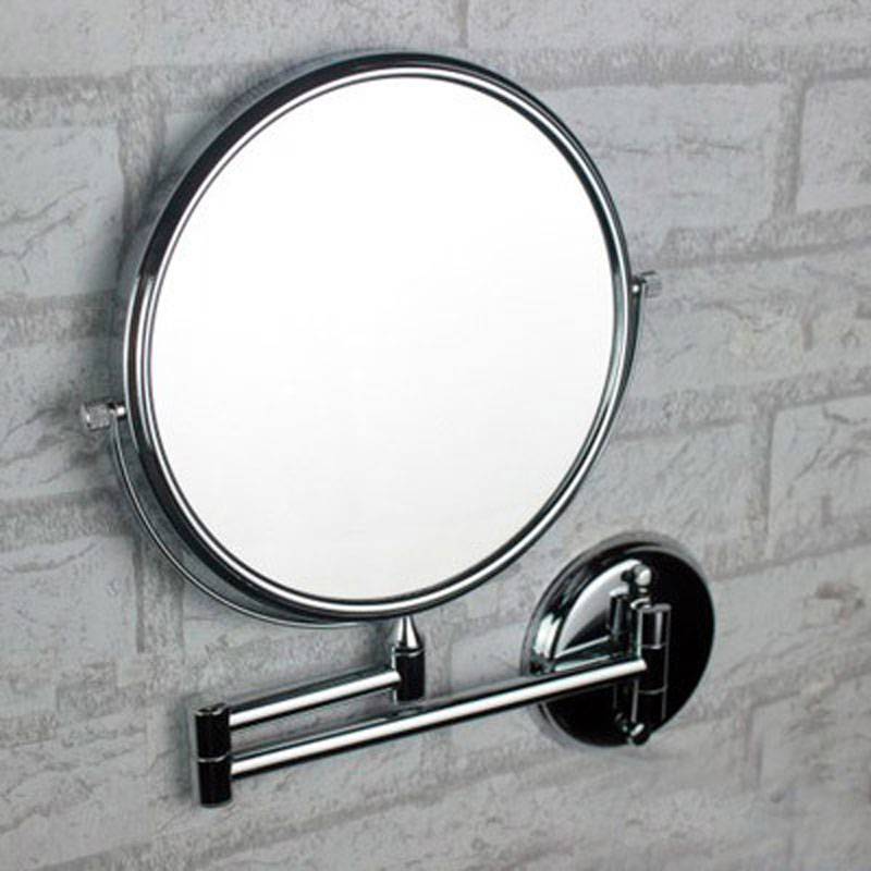 Bathroom makeup magnifier Hotel powder room rotating telescopic mirror Foldable pre-makeup shaving beauty mirror