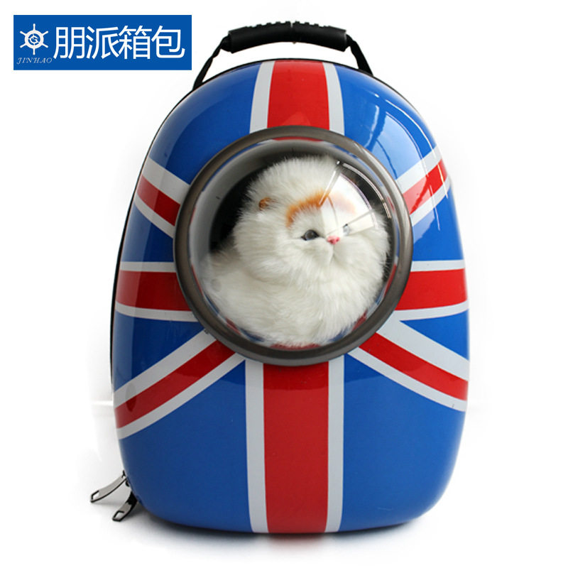Outside portable kitty Puppy bag New Inlenbum BAO WEN Space cabin Small pet Shoulder Bag Transparent Breathable Double Shoulder