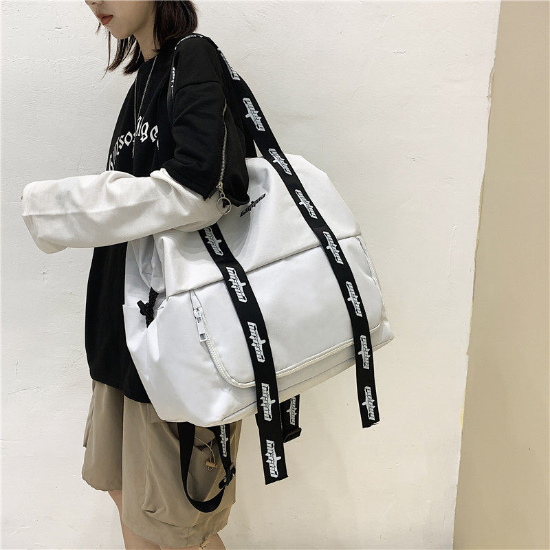 Hong Kong backpack women's short trip men's hand luggage bag lightweight large capacity travel sports fitness bag