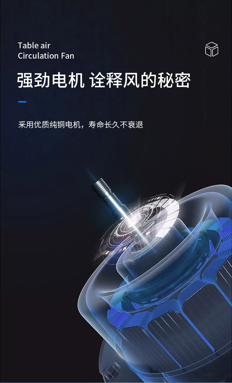 水星 空气循环扇 3D涡轮聚风 图4