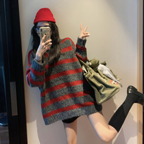 Women loose retro harbor wind lazy wind ins tide 2021 new trend pullover autumn winter women wear