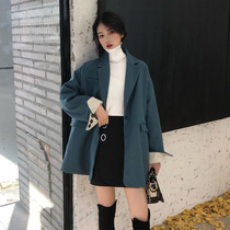 2020 new spring fashion temperament celebrity woolen coat pop small man Heben woolen coat woman