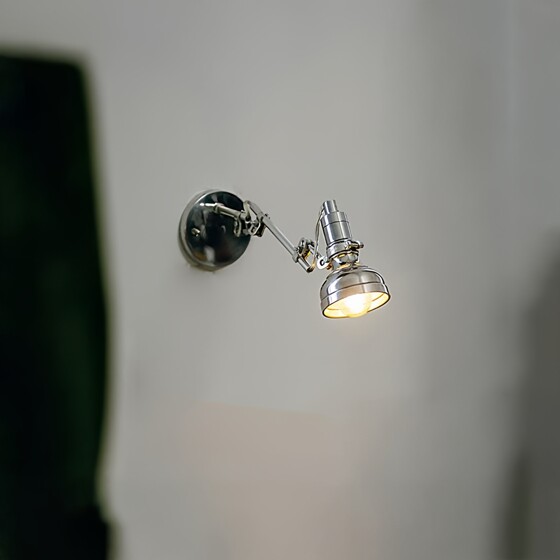 Retro Loft American Industrial Style Bedside Long-Arm Swing Arm Wall Lamp Vintage Bar Cafe Bauhaus Mirror Front Light