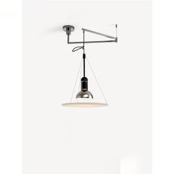 Italian Ufo-Style Swing-Arm Restaurant Pendant Light, Modern and High-End, Adjustable Full-Spectrum Eye-Protection Dining Table and Bar Counter Lamp