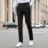 Тонкие эластичные штаны, свободный прямой крой