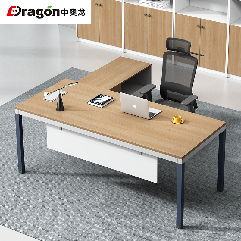Minimalist modern owner desk office President desk desk staff table staff table single manager table and chairs combination