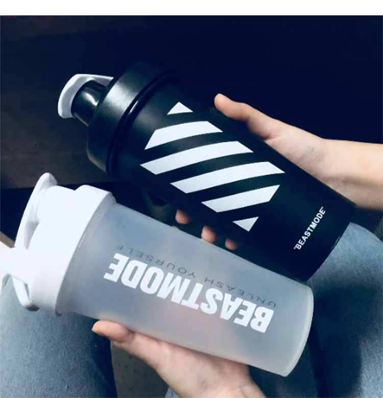 Beast Mode Fitness Cup Shake Cup Scale Đàn ông và phụ nữ Cup sữa lắc Cup thể thao Cup Protein di động Cup - Tách binh dung nuoc