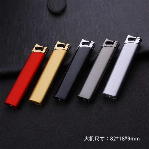 奥麦 Ветрозащитная креативная маленькая портативная легкая и тонкая металлическая зажигалка, делается под заказ