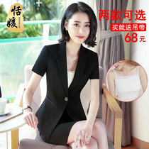 Blazer womens Korean professional suit fashion 2022 new short sleeve small suit summer thin ladies dress