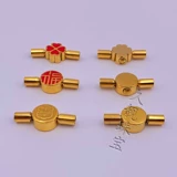 Титановая стальная пряжка веревки 3 мм Зодиаак Благословение Кожаная веревка Милана веревочная пряжка Золотая пряжка