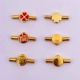 Титановая стальная пряжка веревки 3 мм Зодиаак Благословение Кожаная веревка Милана веревочная пряжка Золотая пряжка