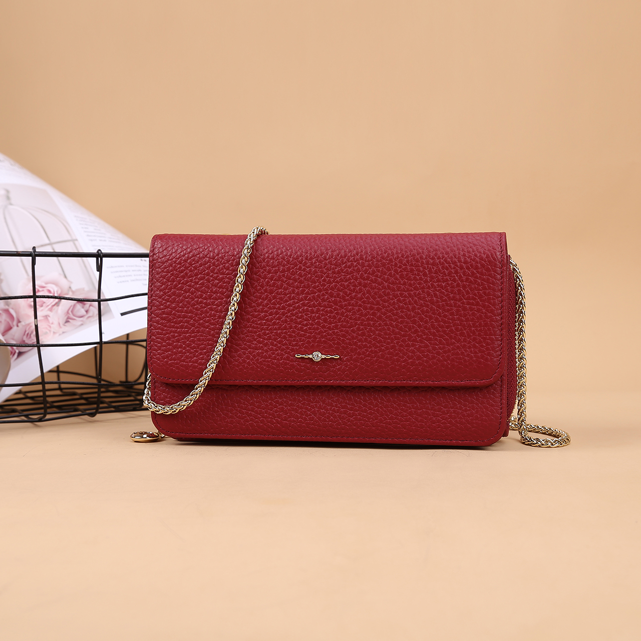 Ví dài 2018 mới đeo vai đeo chéo mini bag đa chức năng dung lượng lớn túi xách điện thoại di động - Ví tiền ví nam dài